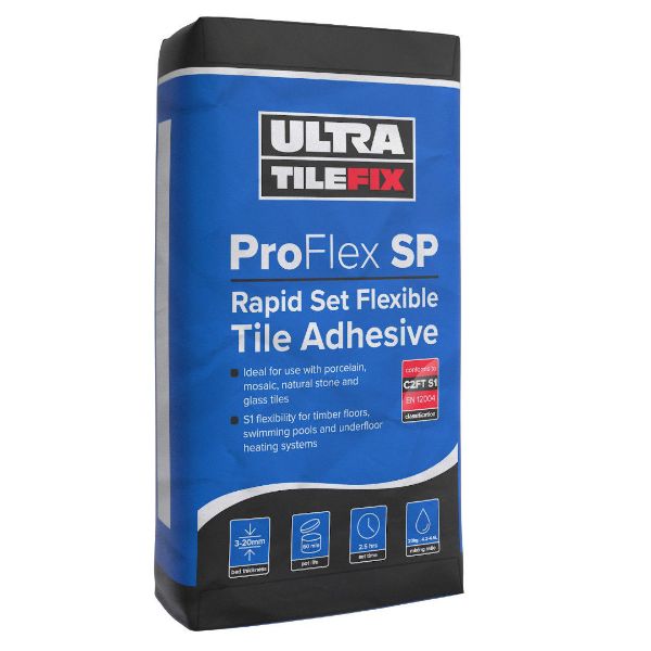 Picture of Flexible Rapid Set S1 White Adhesive 20kg PRO SPW20 (Blue)