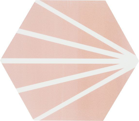 Meraki Pink Matt Hexagon Tile 19.8x22.8 cm I Tiles DIY