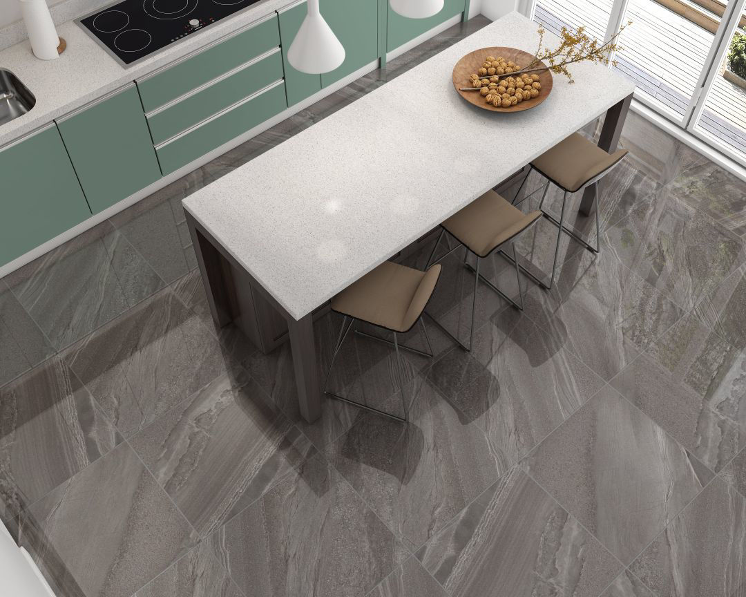 Crossover Dark Grey Sugar Polished Tile 60x60 cm I Tiles DIY