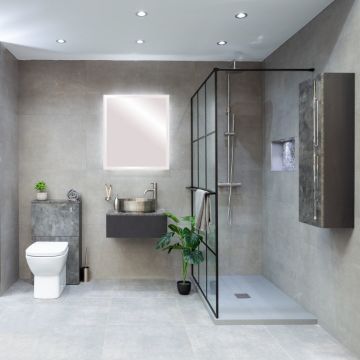 Show details for Hometec Grey Semi Polished Tile 30x60 cm Picture of Hometec Grey Semi Polished Tile 30x60 cm