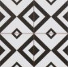Picture of Brixton Patterned Black and White Floor Tiles 45x45 cm