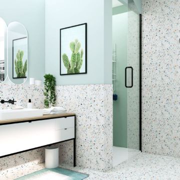 Show details for Gobi White Matt Terrazzo Look Tile 60x120 cm Picture of Gobi White Matt Terrazzo Look Tile 60x120 cm