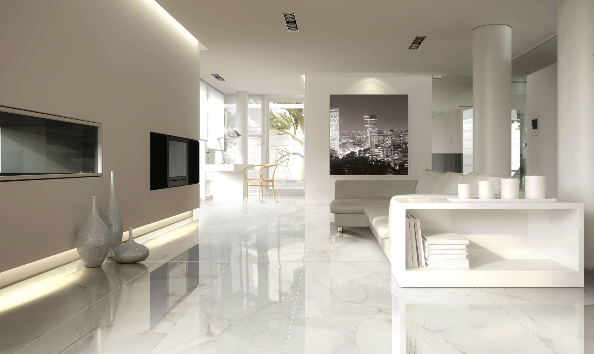 Preziosa Ivory Polished Tile 60x120 cm I Tiles DIY