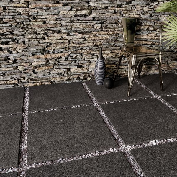 Picture of Sawnstone Anthracite Porcelain Paving Slabs 60x60 cm