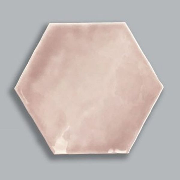 Picture of Rose Artisan Hexagon Glossy Tile 15x17.5 cm