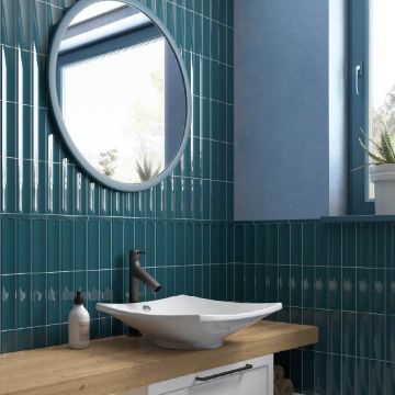 Show details for Vibe In Blue Matt Brick Tile 6.5x20 cm Picture of Vibe In Blue Matt Brick Tile 6.5x20 cm