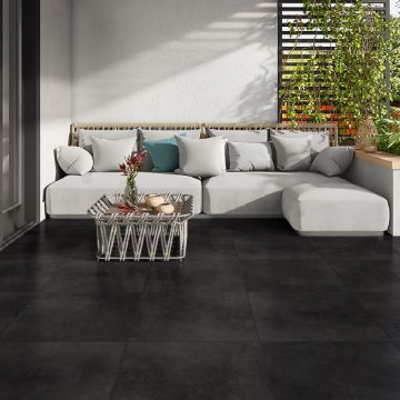 Carrelage sol gris 60 x 60 cm Smooth