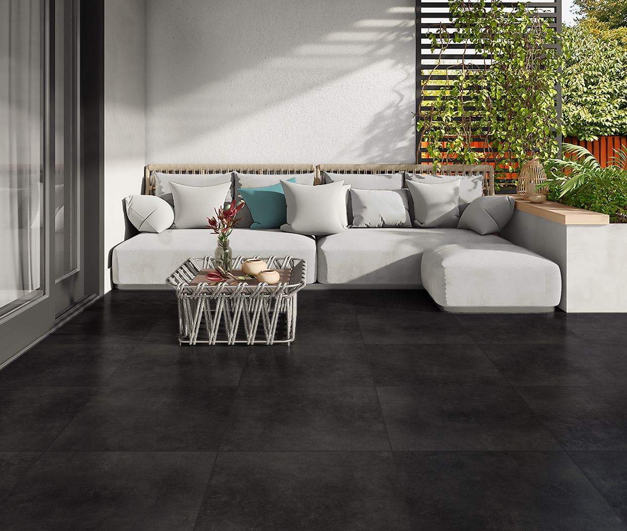 Arctec Black 60x60 cm Paving Slabs I Tiles DIY