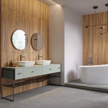 Show details for Orient Beige Matt Wood Effect Tile 39.8x119.8 cm Picture of Orient Beige Matt Wood Effect Tile 39.8x119.8 cm