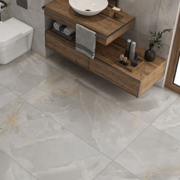 Picture of Marmo Light Grey Matt Marble Effect Tile 60x120 cm