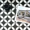 Picture of Stamp XL Black-Ivory Pre-Cut Tile 45x45 cm