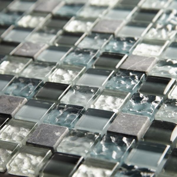 Picture of Graphite Marble & Glass Mosaics 300x300x8mm