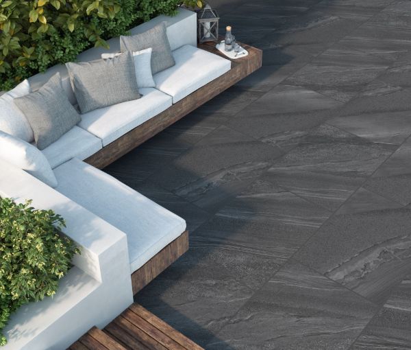 Picture of Crossover Anthracite Porcelain Paving Slabs 60x90 cm