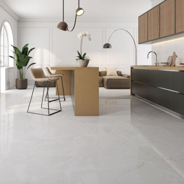 Picture of Cloud White Polished Tile 90x90 cm