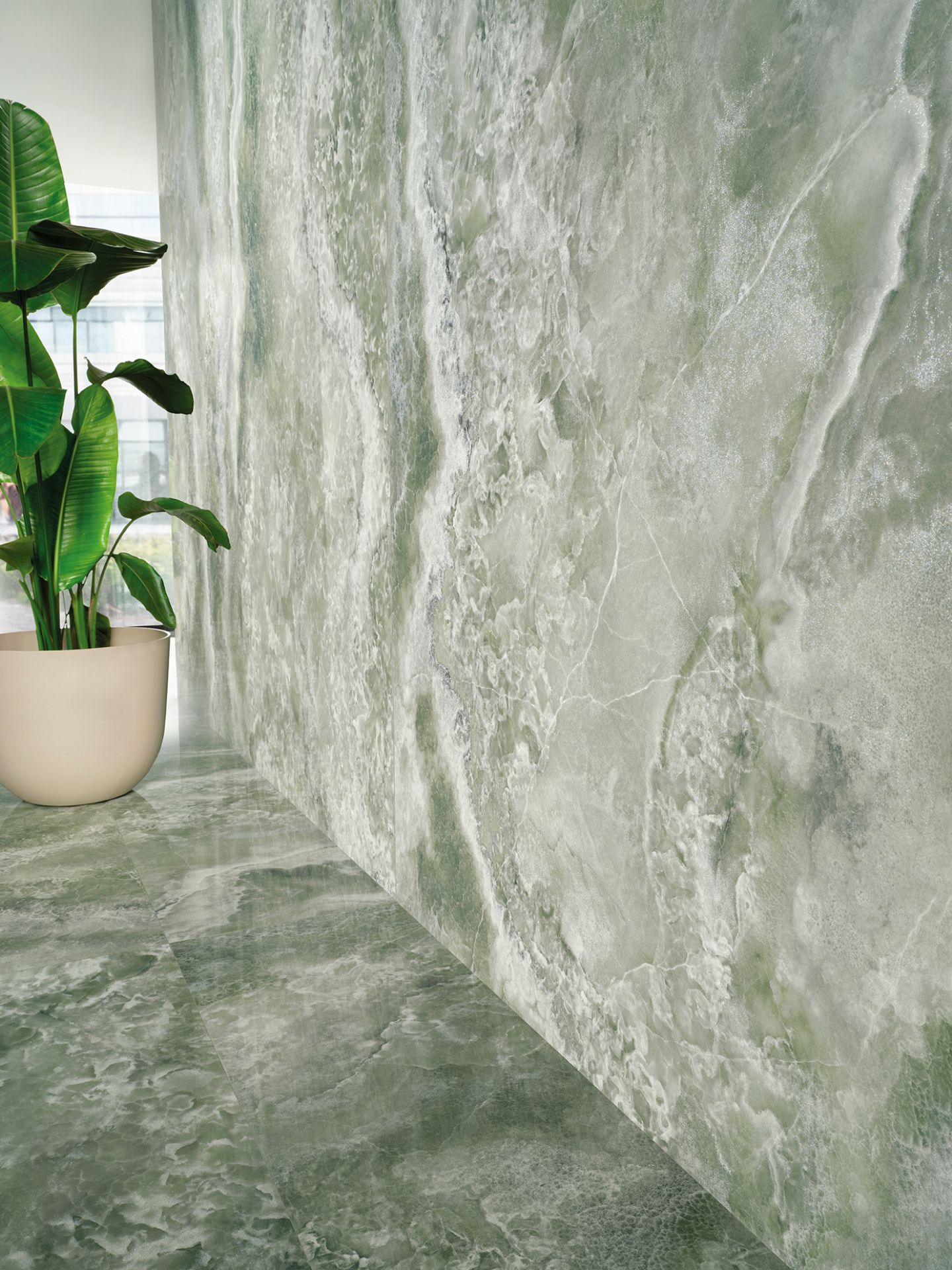 Diamond Dust Green Polished Tile 60x120 cm I Tiles DIY