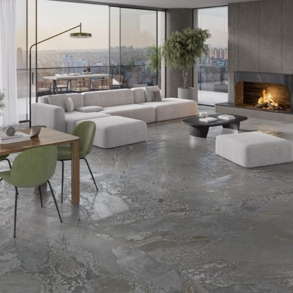 Picture of Planet Dark Grey Polished Tile 60x120 cm