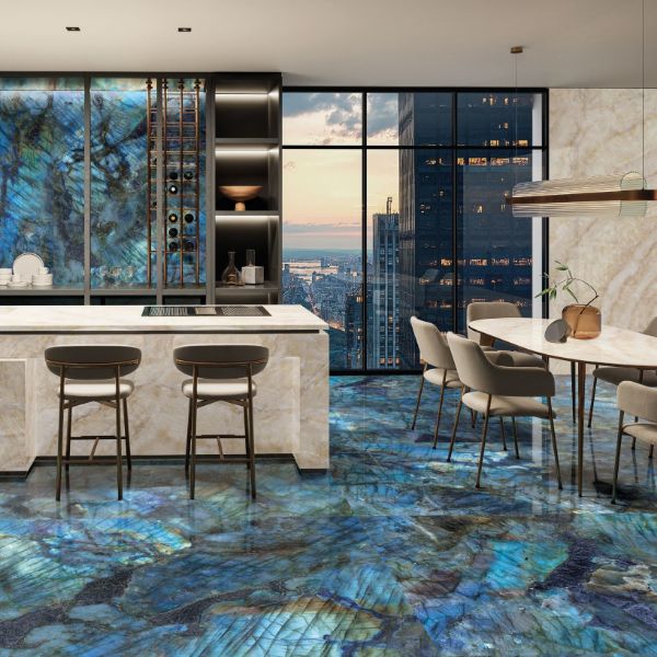 Picture of Lumia Blue Polished Tile 60x120 cm