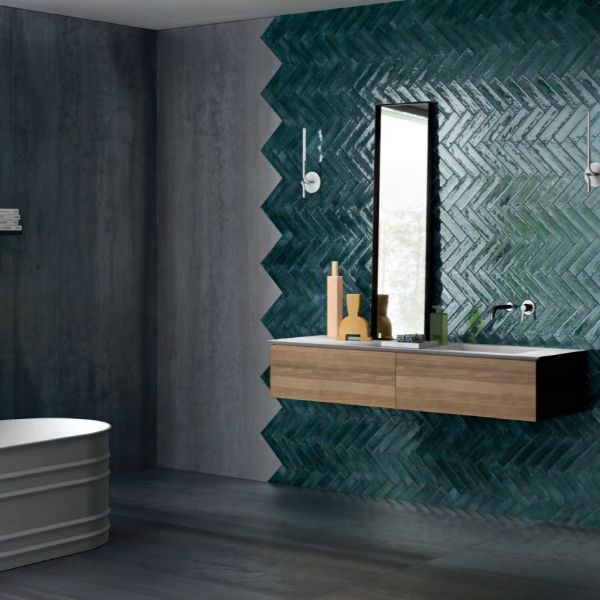 Picture of Metallica Green Polished Tile 6x24 cm