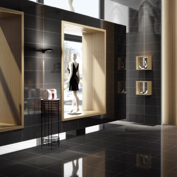 Picture of Smartluxe Black Semi Polished Tile 60x60 cm