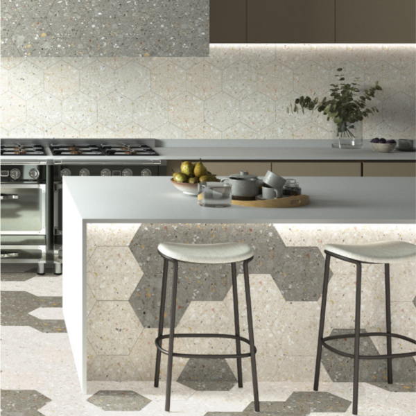 Picture of Arousa Grey Matt Tile 25.8x29 cm