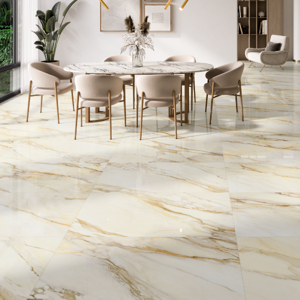 Picture of Izalco Gold Beige Polished Porcelain Tile 60x120 cm